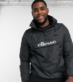 Черная куртка без застежки со светоотражающим логотипом ellesse PLUS Ion-Черный
