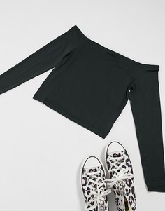 Лонгслив с открытыми плечами Brave Soul-Черный