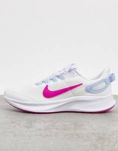 Белые/розовые кроссовки Nike Running all day run 2-Белый