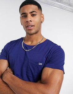 Синяя футболка с карманом Lee-Синий