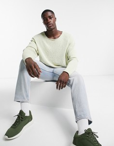 Oversize-джемпер из фактурной ткани светло-зеленого цвета ASOS DESIGN-Зеленый