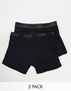 Набор из 2 боксеров черного/серого цвета с логотипом Puma-Мульти