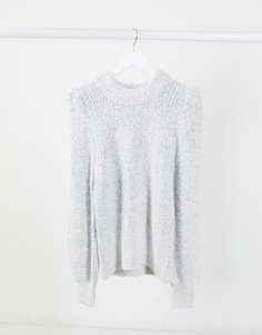 Серый oversized-джемпер с пышными рукавами ASOS DESIGN
