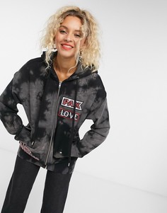 Худи черного цвета с принтом тай-дай Love Moschino-Черный