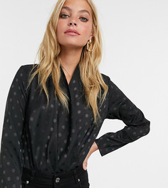 Боди с запахом черного цвета New Look Petite-Черный