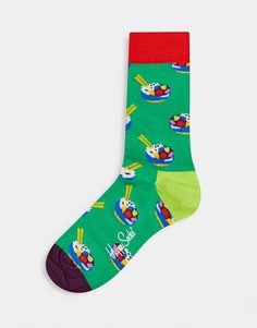 Носки с принтом суши Happy Socks-Зеленый