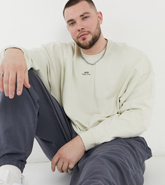 Светло-бежевый свитшот с логотипом Puma Plus эксклюзивно для ASOS-Белый