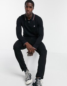 Черное поло с длинными рукавами Pretty Green-Черный