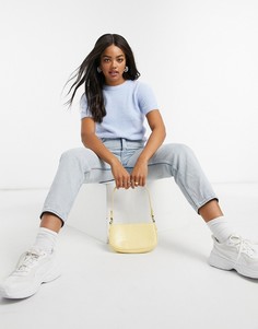 Пастельно-синий пушистый джемпер ASOS DESIGN