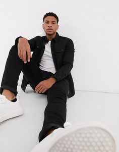 Черная рубашка с карманами Topman-Черный
