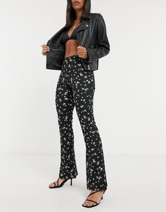 Расклешенные брюки с цветочным принтом Only-Мульти