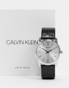 Часы с черным ремешком Calvin Klein-Черный