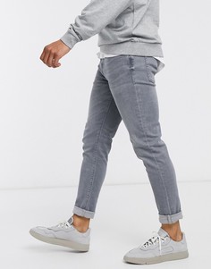 Серые джинсы скинни с эффектом потертости River Island-Серый
