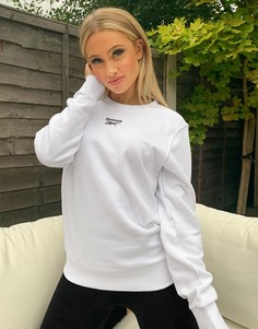 Белый свитшот с логотипом Reebok