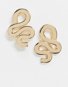 Золотистые серьги ASOS DESIGN-Золотой