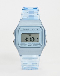 Синие цифровые часы Casio F-91WS-2EF-Синий