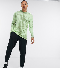 Свободный зеленый лонгслив с принтом тай-дай ASOS DESIGN Tall