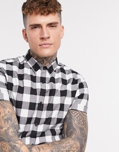 Черная рубашка в клетку River Island-Черный