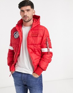 Красная нейлоновая куртка Alpha Industries 328-Красный