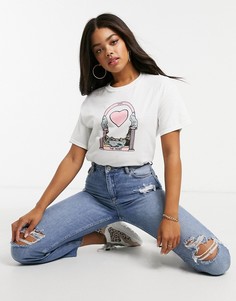 Oversized-футболка с принтом HNR LDN-Белый Honour