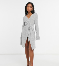 Серое платье с запахом Vila Petite-Серый