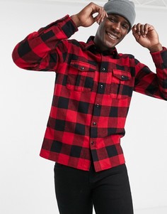 Красная рубашка в клетку Selected Homme-Красный