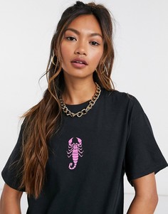 Oversized-футболка с принтом HNR LDN-Черный Honour