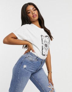 Oversized-футболка с принтом глаза HNR LDN​​​​​​​-Белый Honour