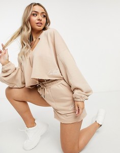 Светло-коричневый короткий свитшот от комплекта The Couture Club