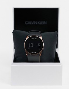 Часы с черным циферблатом Calvin Klein-Черный