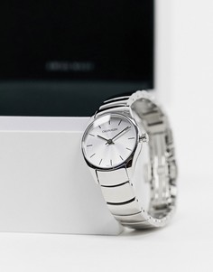 Часы с серебристым циферблатом и полированным браслетом Calvin Klein-Серебряный