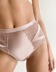 Бежевые трусы в стиле шорт с кружевом Gossard-Бежевый