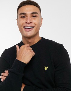 Черный джемпер с добавлением овечьей шерсти Lyle & Scott