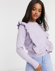 Лавандовый джемпер с оборками Miss Selfridge-Фиолетовый