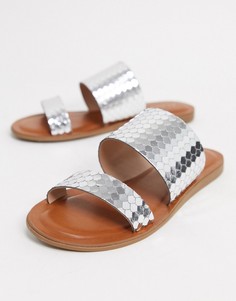 Серебристые сандалии-слипоны Aldo-Серебряный
