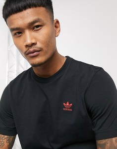 Черная футболка с логотипом adidas Originals-Черный