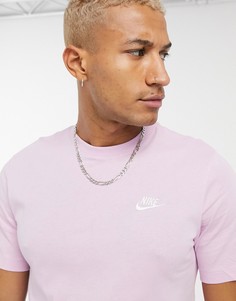 Светло-розовая футболка Nike Club-Розовый