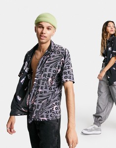 Двусторонняя рубашка с принтом в стиле унисекс ASOS DESIGN-Мульти