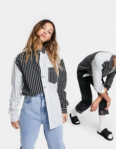 Футболка унисекс в разноцветную полоску ASOS DESIGN-Синий