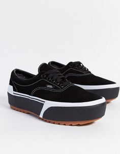 Черные замшевые кроссовки с резиновой подошвой Vans UA Era-Черный