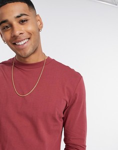 Бордовый лонгслив ASOS DESIGN-Красный