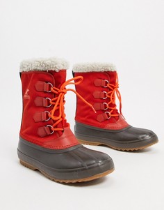 Красные нейлоновые зимние ботинки Sorel-Красный