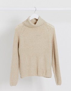 Джемпер песочного цвета с высоким воротником Only-Бежевый
