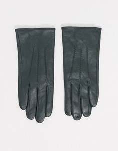 Зеленые перчатки из натуральной кожи Barneys Originals-Зеленый