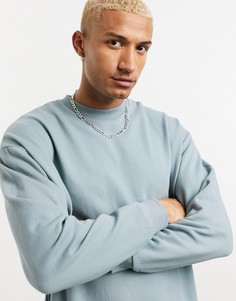 Серо-белый oversized-свитшот со вставкой ASOS DESIGN-Серый