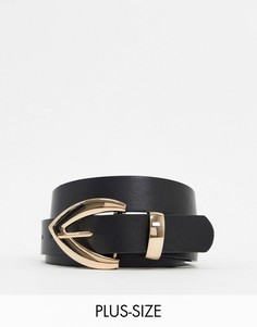 Черный ремень для джинсов My Accessories London Curve