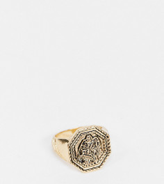 Золотистое кольцо с монетой Reclaimed Vintage inspired-Золотой