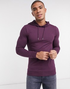 Фиолетовый обтягивающий худи из органического хлопка ASOS DESIGN