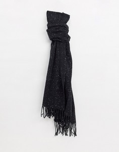 Черный шарф с кисточками ASOS DESIGN