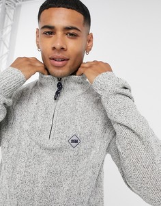 Джемпер с воротом на молнии Jack & Jones Originals-Серебряный